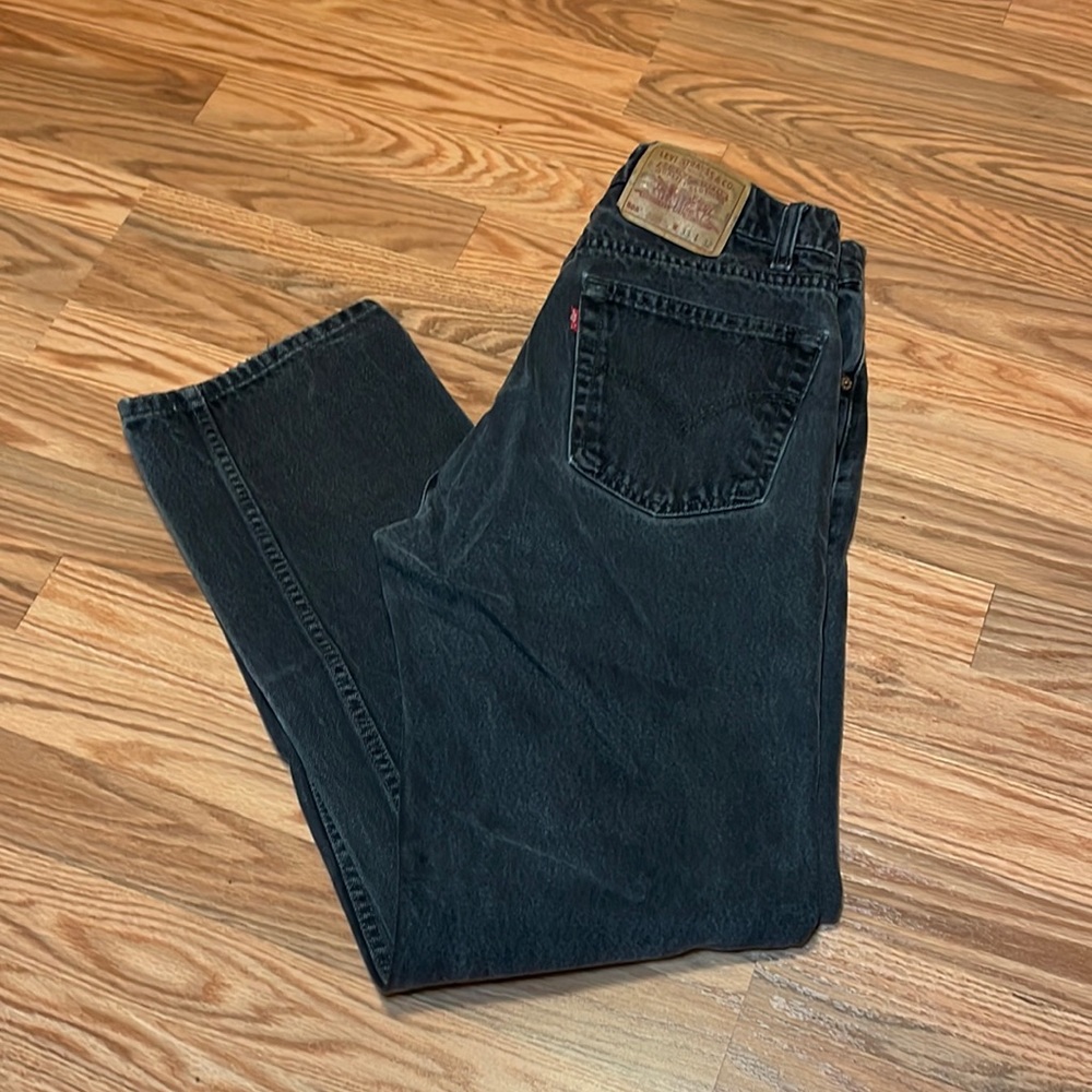 Levi’s 505 black Jeans , 33  X 32, straight, washed denim